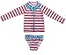 SwimZip Little Girl Long Sleeve Rash Guard Zip Swimsuit Set UPF 50+ Splish Splash Coral