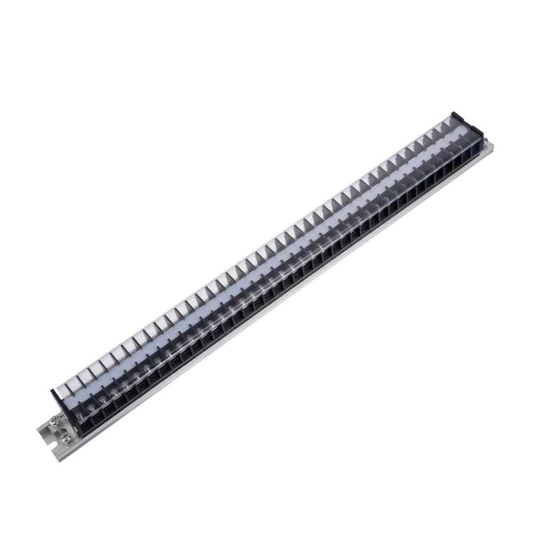 Sourcingmap Barrier Terminal Strip Block 660V 15A Dual Rows 40P DIN Rail Base Screw Connector