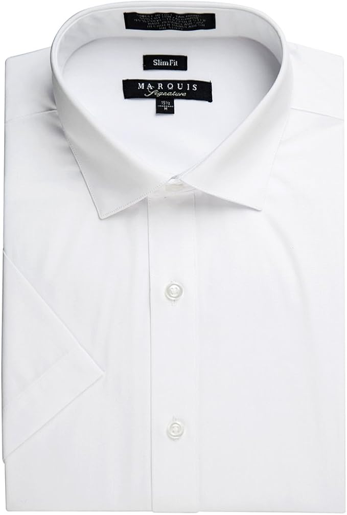 short sleeve slim fit dress shirt