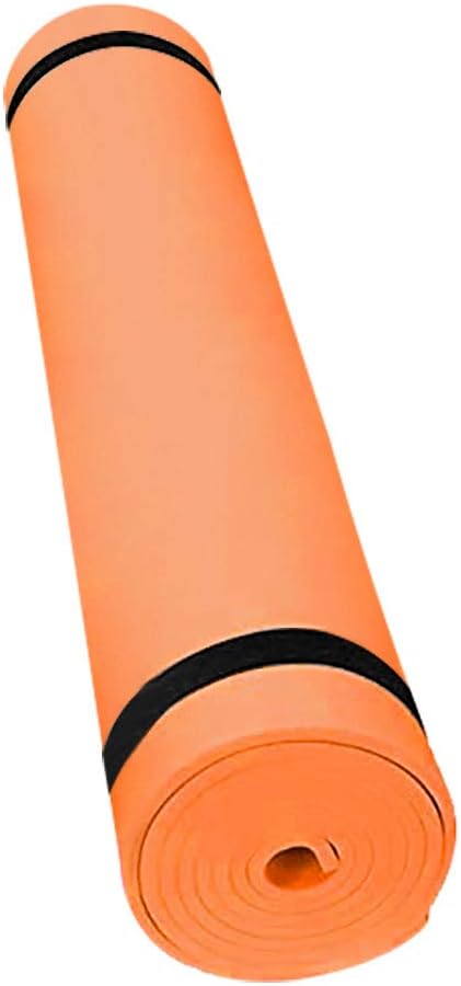 UNKN Durable Portable Solid Non-Slip Fitness Yoga Mat Pilates Mat Yoga Mat Extra Thick Non Slip Exercise Fitness Mat (Orange)