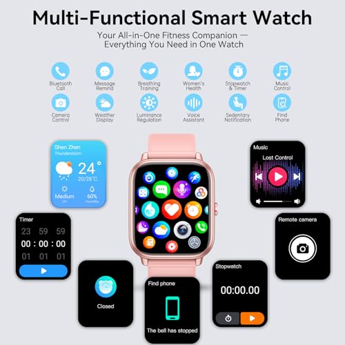 Smart Watches for Women, 20 Days Battery Smart Watch Answer Dial Call Smartwatch 1.83" Fitness Trackers with Heart Rate/Sleep/Fitness Monitor IP68 Waterproof Activity Tracker for Android iOS Watch