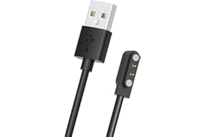 Mixyaceh Smart Watch Charger Magnetic 2 Pin 4mm, Universal Smartwatch Magnet Charging Cable for Majority Smart Watch, Smart G