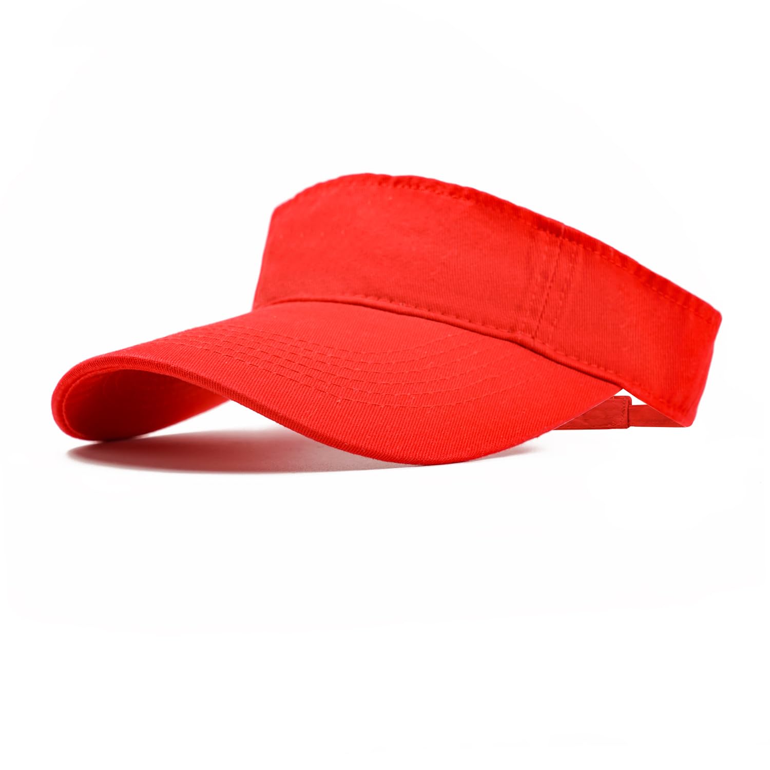 Photo 1 of ANDICEQY Sport Sun Visor Hats Adjustable Empty Top Baseball Cap Cotton Ball Caps for Women and Men (Red)