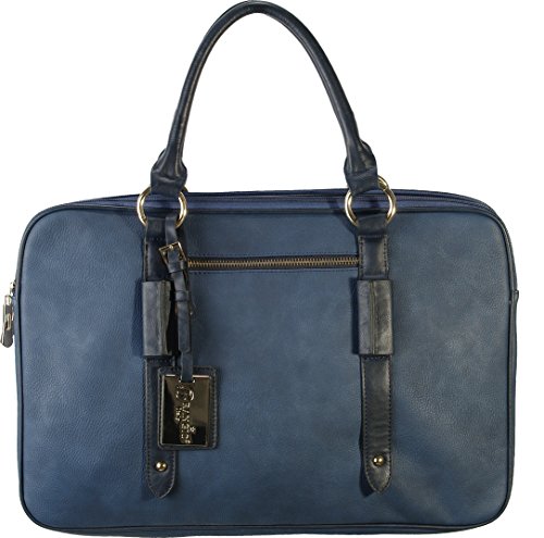 Arcadia Navy Shoulder Office Bag Laptop Portfolio Document Purse OF6508-NV