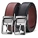 BESTKEE Belt for Men, Men's Leather Belt Reversible and Adjustable, Genuine Leather Mens Dress Belt with Rotated Buckle