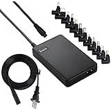 LVSUN Universal Laptop Charger 90W 12-24V One for All - Slim AC Adapter Power Supply Cord with Dual USB Ports for Mobile/Tablet - Compatible with Lenovo HP Toshiba Samsung Acer Asus and Most Notebooks