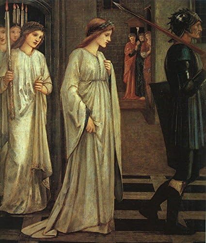 Cutler Miles The Princess Sabra Led To The Dragon by Sir Edward Burne Jones Hand Painted Oil on Canvas Reproduction Wall Art. 27x30