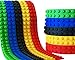 KIDS BLOCK TAPE - 5 Colour Pack - Premium Quality Silicone - 2 Stud - 15 feet Total - Red/Green/Yellow/Blue/Black Self Adhesive Toy Building Block Tape (Compatible with Lego Brand Products)