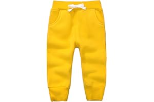 CuteOn Unisex Toddler Jogger Pants Kids Cotton Elastic Waist Winter Baby Sweatpants Pants 1-5Years