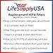 LifeSupplyUSA Particle Air Cleaner Filter Replacement Compatible with Blueair 400 Series Air Cleaners 400PF 401 401PF 410B 402 403 410 450E 455 455EB