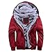 MANLUODANNI Men's Fleece Hooed Hoodies Thick Wool Warm Winter Jacket Coats