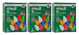 Sylvania Stay-Lit Platinum Multicolor LED C-9 Indoor/Outdoor Holiday Lights - (50 lights per string) (3)