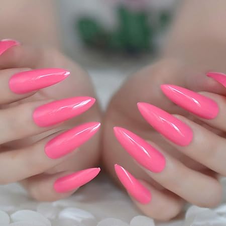 Amazon Xutxzka 24pcsメタリックエクストラロングシルバーネイルレディースファッション人工フェイクネイル Xutxzka アクリルネイル用ツール 通販