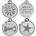 GoTags Playful, Custom Engraved Pet ID Tags, Solid Stainless Steel, Personalized Dog and Cat Pet ID with up to 4 Lines of Text, Cute, Durable and Long-Lasting