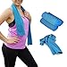 Cooling Towel,Vitalismo Microfiber Sport Towels Super Absorbent Headband Travel Towel for Golf Gym Fitness Exercise Outdoors (Blue)
