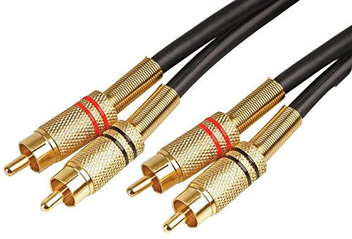 Pro Signal PSG00461 2x Phono (RCA) Male to 2x Male Lead, 5m, Black