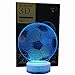 AZALCO 3D Illusion LED Night Lamp Soccer 16 Color Change with Build-in Battery