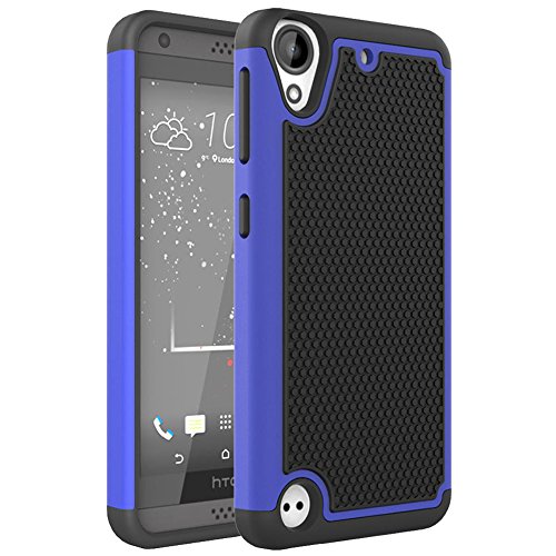 HTC Desire 530 Case, HTC Desire 630 Case, Firefish [Slim Fit] Non-Slip Heavy Duty Sturdy Bumper Fashion Hybrid Dual Layer Armor Defender Protective Case for HTC Desire 530 / 630 -Blue