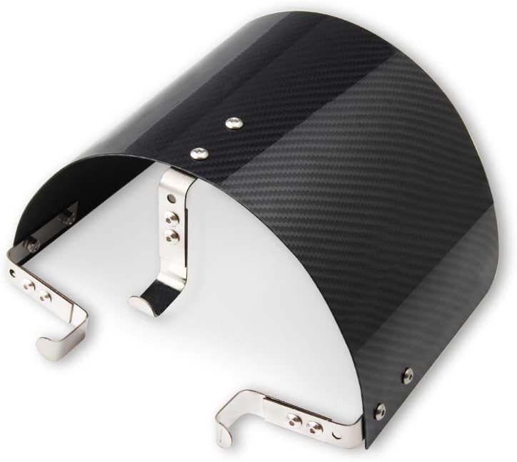 Carbon Fiber Universal Stainless Steel Cone Air Filter Heat Shield Cover Air Intake