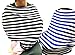 Bonn 1949 Baby Car Seat Cover,Nursing Cover,Car seat Canopy Covers Multi-Use Infant Car seat Canopy Covers Shopping Cart High Chair Stroller- Best Multi-Use Infinity Stretchy Shawl(Gray/White Stripe)