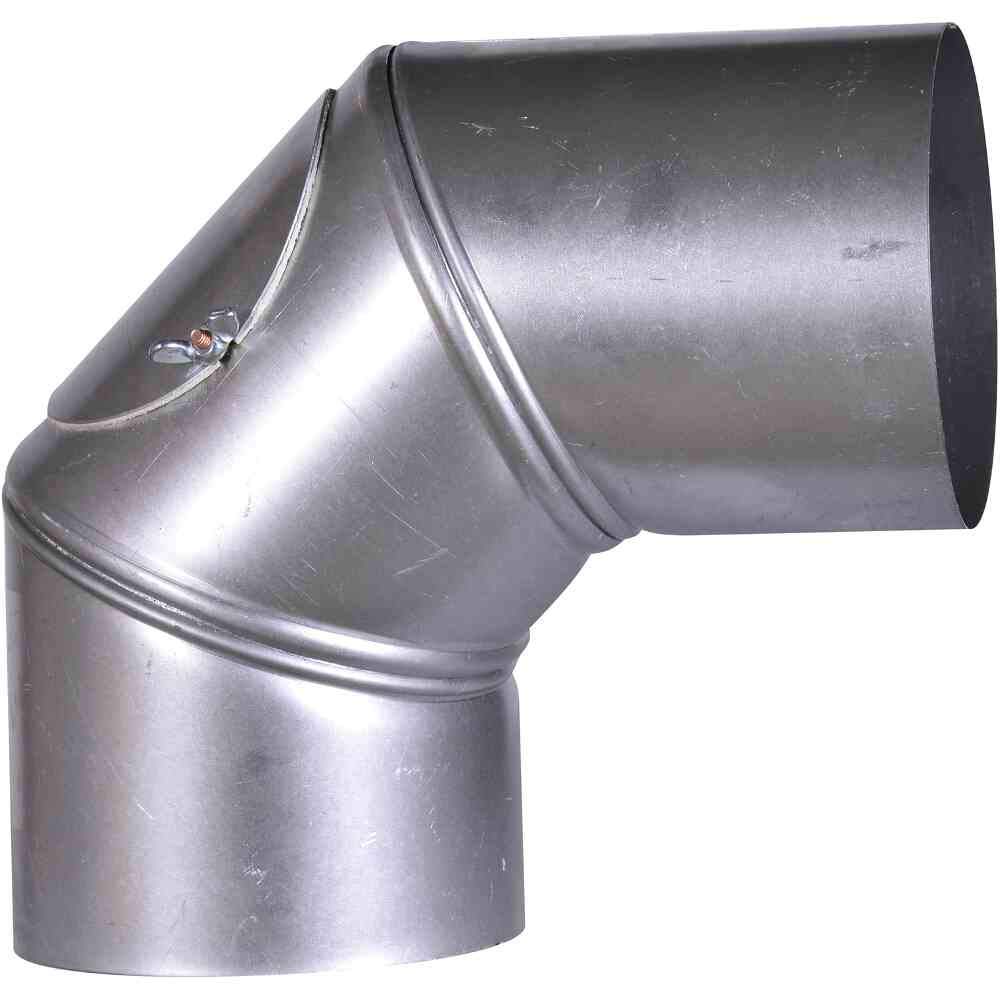 FIREFIX A130/BU Stove Pipe Bend, Silver