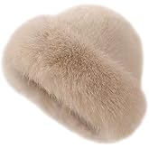 Old DIrd Winter Faux Fur Hat for Women Fluffy Soft Russian Hat Faux Fur Trimmed Warm Cap