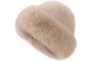Old DIrd Winter Faux Fur Hat for Women Fluffy Soft Russian Hat Faux Fur Trimmed Warm Cap