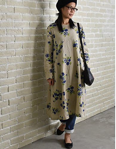 Amazon Co Jp Nn Npo80 M L レッド クラウドナインピュア Cloudnine Pure 花総柄ワンピース 綿麻 Nn Npo80 服 ファッション小物