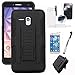 Jitterbug Smart (5.5” Screen) Case Jitterbug Smart (5.5” Screen) Xtreme Heavy Duty Hybrid Armor Dual Layer Kickstand Belt Holster Clip Combo Rugged Tuff+ Screen Protector & Stylus (Black/Black)