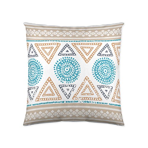 Iceberg Damaris Cushion cover, Brown,Blue,Unfilled