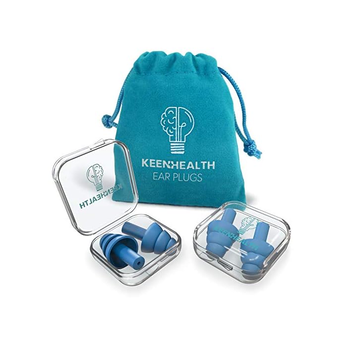 Keenhealth Reusable Silicone Ear Plugs - Perfect for Sleeping