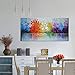 EVERFUN ART Hand Painted Palette Knife Oil Painting Modern Abstract Wall Art Hanging Lake Scenery Landscape Canvas Picture Framed Ready to Hang 60
