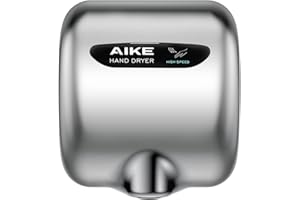 AIKE Surface Mounted High Speed Commercial Hand Dryer CUL Approved 120V 1500W, Polished Stainless Steel Finish Model AK2800B