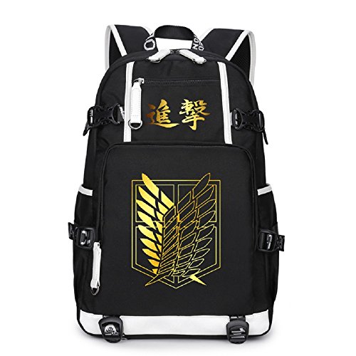 Siawasey Attack on Titan Anime Cosplay Laptop Daypack Backpack Shoulder School Bag