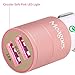 Meagoes Fast USB C Car Charger, Quick Charge 3.0 Enabled, with 1-Pack 3.3ft Type C Cord for Samsung Galaxy S8/S8 plus/Note 8, LG V30/V20/G6/G5, HTC 10/U11/Bolt/Ultra, Nokia 8 and more [Rose Gold]