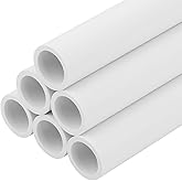CKVIHAV 6Pcs 1/2 Inch PVC Pipe 17" Long Sch40 Industrial Pipes for Home DIY, Greenhouse, Garden, Farm, Workshop, Furniture Gr