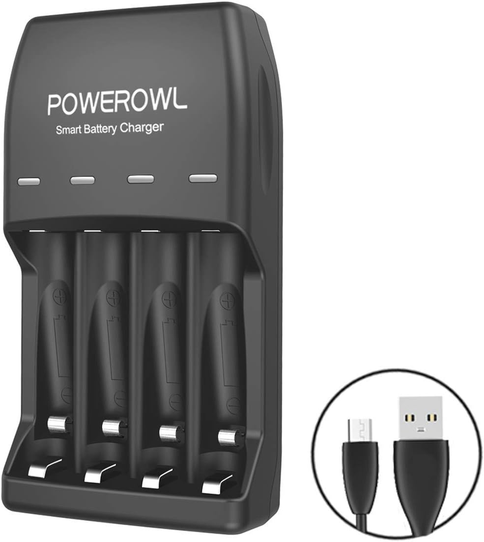 POWEROWL 4 Bay AA AAA Battery Charger for NiMH NiCD Amazon.co.uk