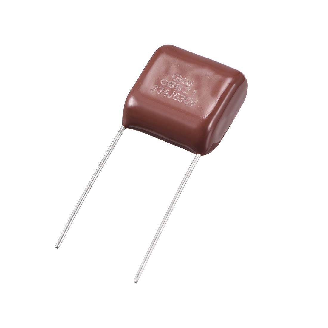 sourcing map CBB21 Metallized Polypropylene Film Capacitors 630V 0.33uF for Electric Circuits Energy Saving Lamps Pack of 5