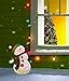 PRODUCTWORKS 32-Inch Pre-Lit 3D Victoria Hutto Snowman Christmas Yard Decoration, 50 Lights