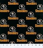 Cotton NFL Pittsburgh Steelers Sports Team Cotton Fabric Print By the Yard