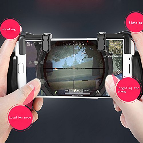 Elitlife 1 pair Mobile Game Fire Button Aim Key Buttons L1R1 for PUBG/Knives Out/Rules of Survival/Fortnite/Survivor Royale/Critical Ops,Cell Phone Game Shooter Controller for Android IOS
