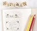 Youkwer 12 Pcs Mini Cute Wooden Rubber Stamps Set For Letters,Diary Craft,Scrapbooking in Matchbox（Vintage Flowers Lace）