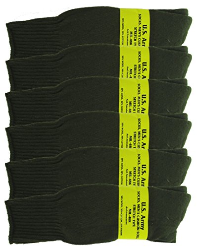 Olive Drab U.S. Army Sock Package - 6 PAIRS - Large