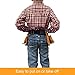 Kids Tool Belt, Monocho Kids Construction Tool Belt Real Suede Leather Children's Tool Pouch with 7 Pockets for Boy and Girl Costumes Dress Up Role Play Adjustable Size for Ages 2-14 (Brown)