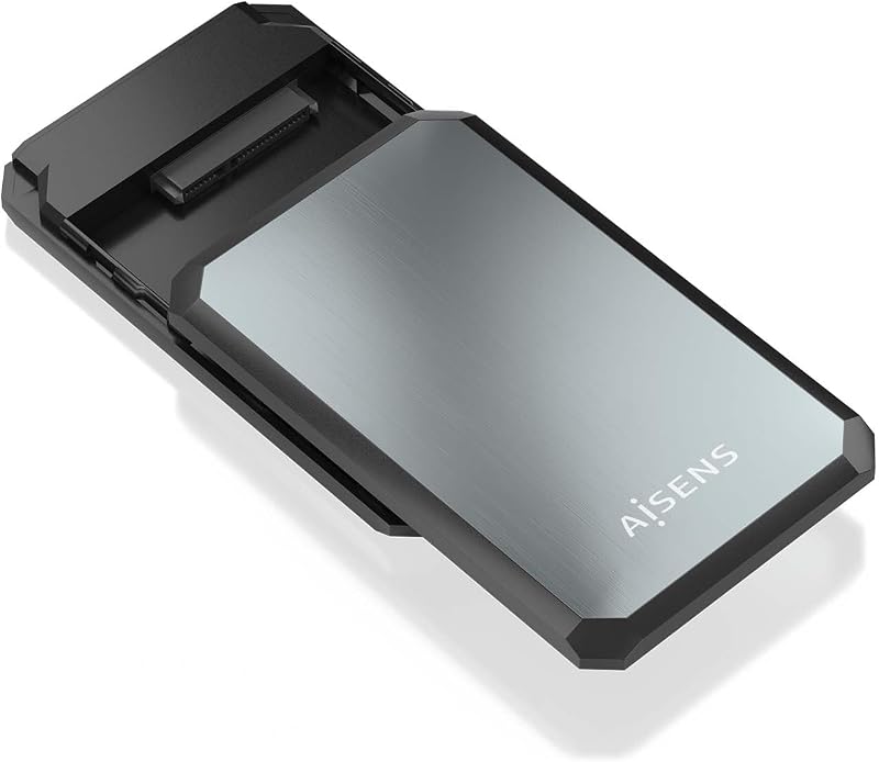 Carcasa Externa para HDD/SSD SATA de 2,5", USB 3.0 hasta 5 Gbps, UASP, sin Herramientas, Negro y Gris - ASE-2529B