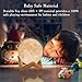 DILAKE Ligh 3D Printed Moon LED Baby Night Light Table Desk Lamp Wooden Base Touch Sensor Dimmable Switch for Bedroom Birthday Decoration (4.1inch)