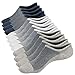 Mens No Show Low Cut Non Slip Socks - 6 Pack Casual Crew Ankle Mesh Knit Cotton Socks