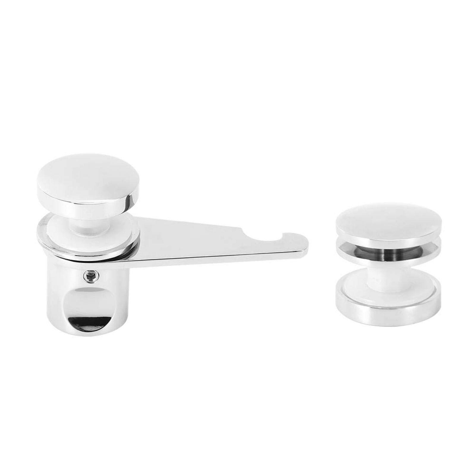 Photo 1 of Vipxyc Glass Door Latch, Shower Room Bolt Ground Lock with 4Pcs Washers for Glass Doors Bathroom Doors Sliding Doors