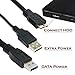 SaiTech IT 1 feet USB 3.0 Dual Power Y Shape Type A to Micro B high Speed Upto 5 Gbps Data Transfer Cable for External Hard Drives(35cm - 1Feet - 0.35M)