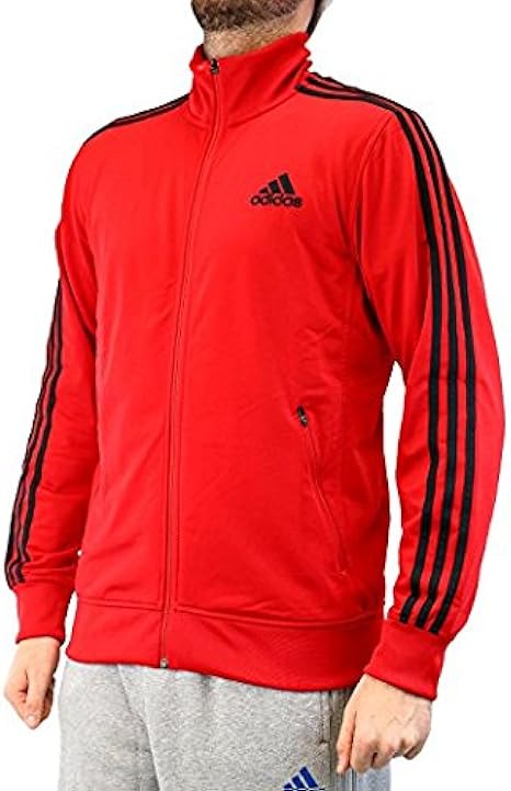 adidas red track jacket mens